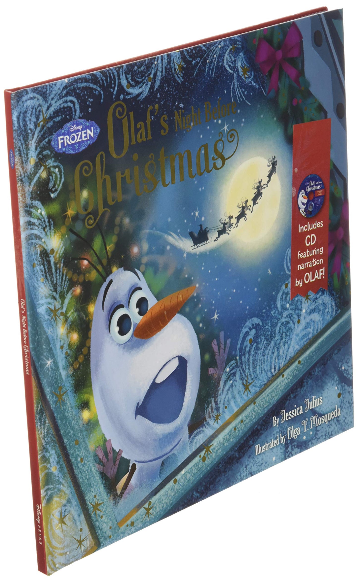 Frozen Olaf's Night Before Christmas Book & CD