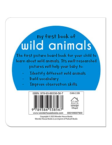 My First Book of Wild Animals: First Board Book