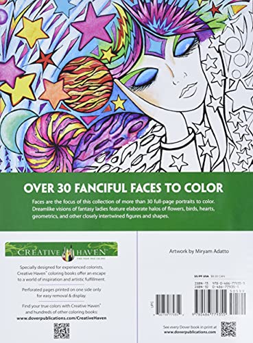 Fanciful Faces Coloring Book (Creative Haven)