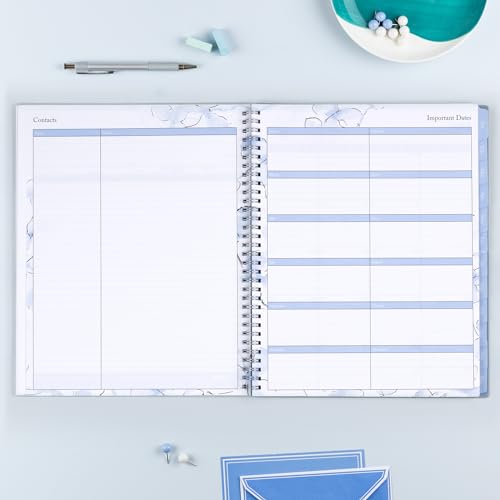 Blue Sky 2024 Weekly and Monthly Planner, January - December, 8.5" x 11", Frosted Cover, Wirebound, Lindley (100654-24)