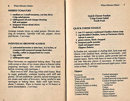 Selections from Betty Crocker's Dinner for Two