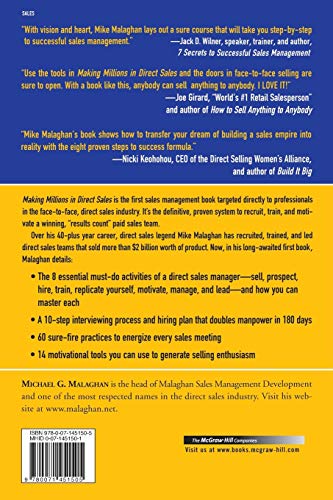Making Millions in Direct Sales: The 8 Essential Activities Direct Sales Managers Must Do Every Day to Build a Successful Team and Earn More Money: ... Every Day to Build a Successful Team and Ea