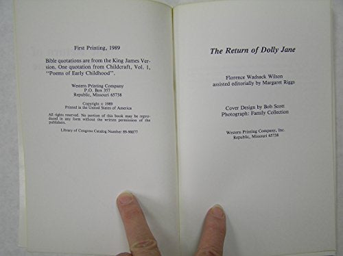 The Return Of Dolly Jane (First Printing)