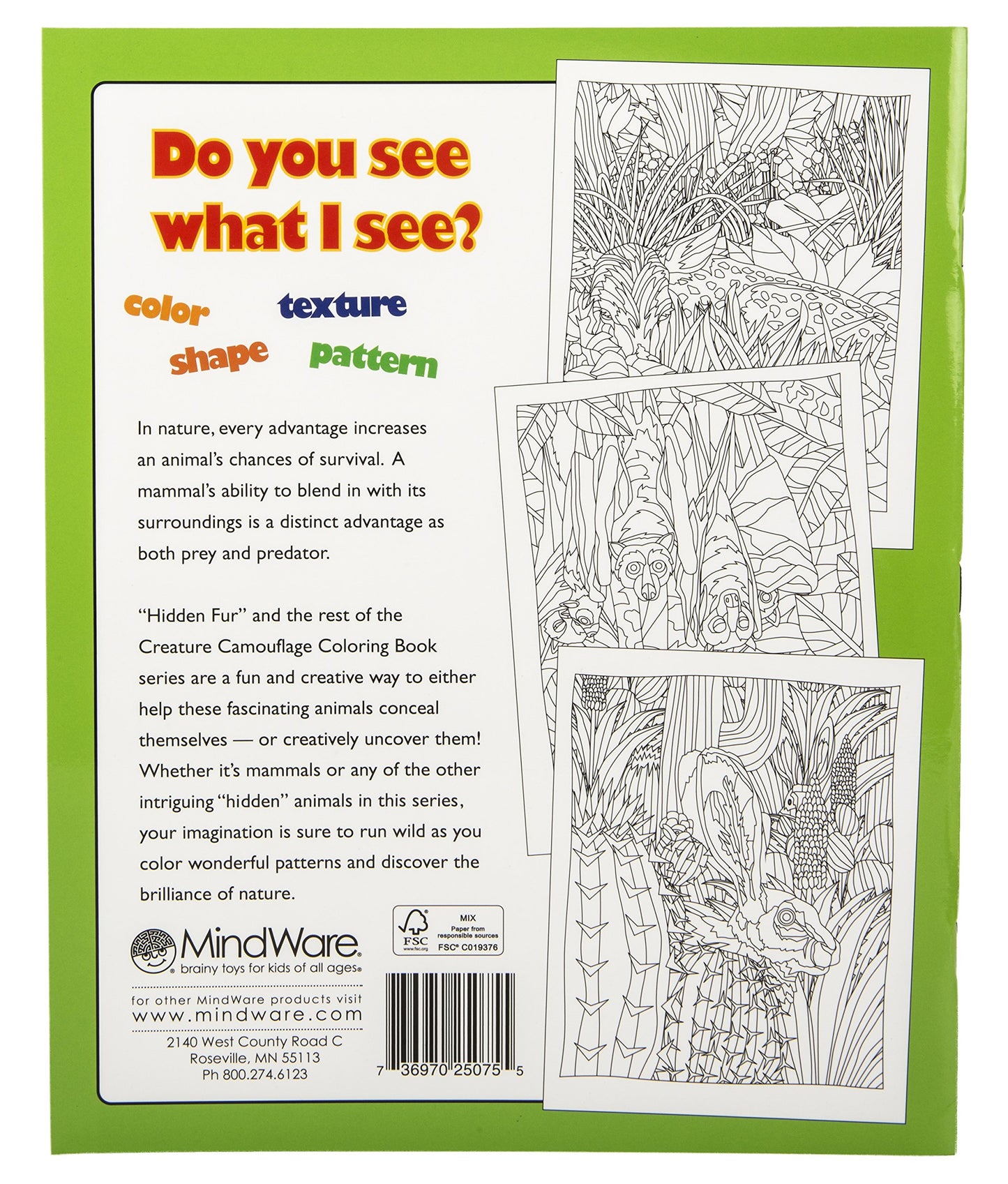 MindWare Creature Camouflage: Fur Game
