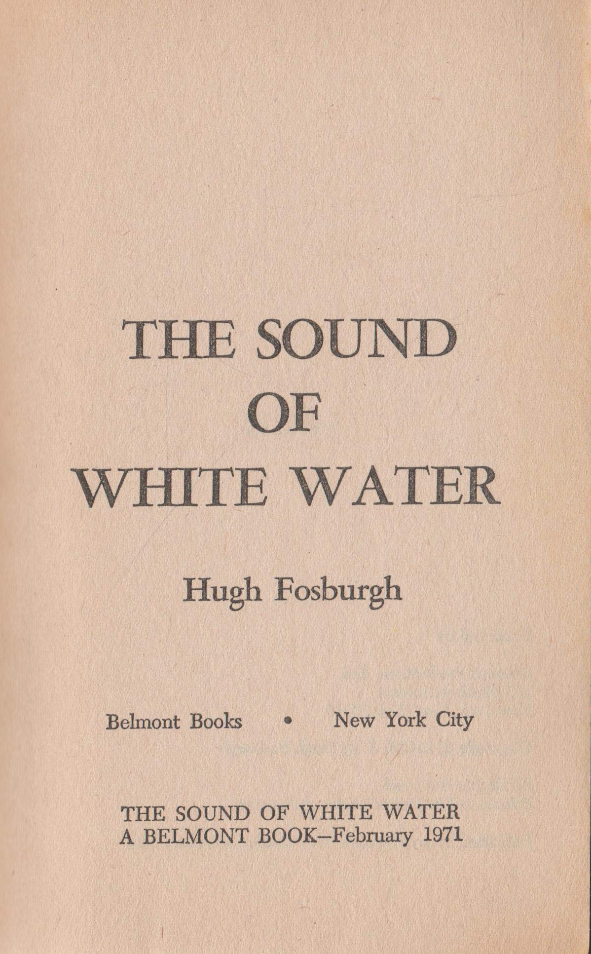 The sound of white water