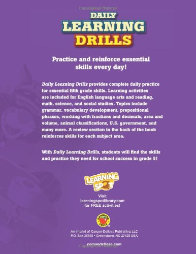 Daily Learning Drills, Grade 5