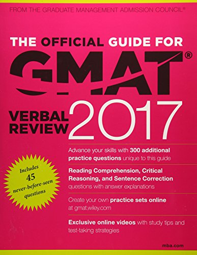 The Official Guide for GMAT Verbal Review 2017 with Online Question Bank and Exclusive Video