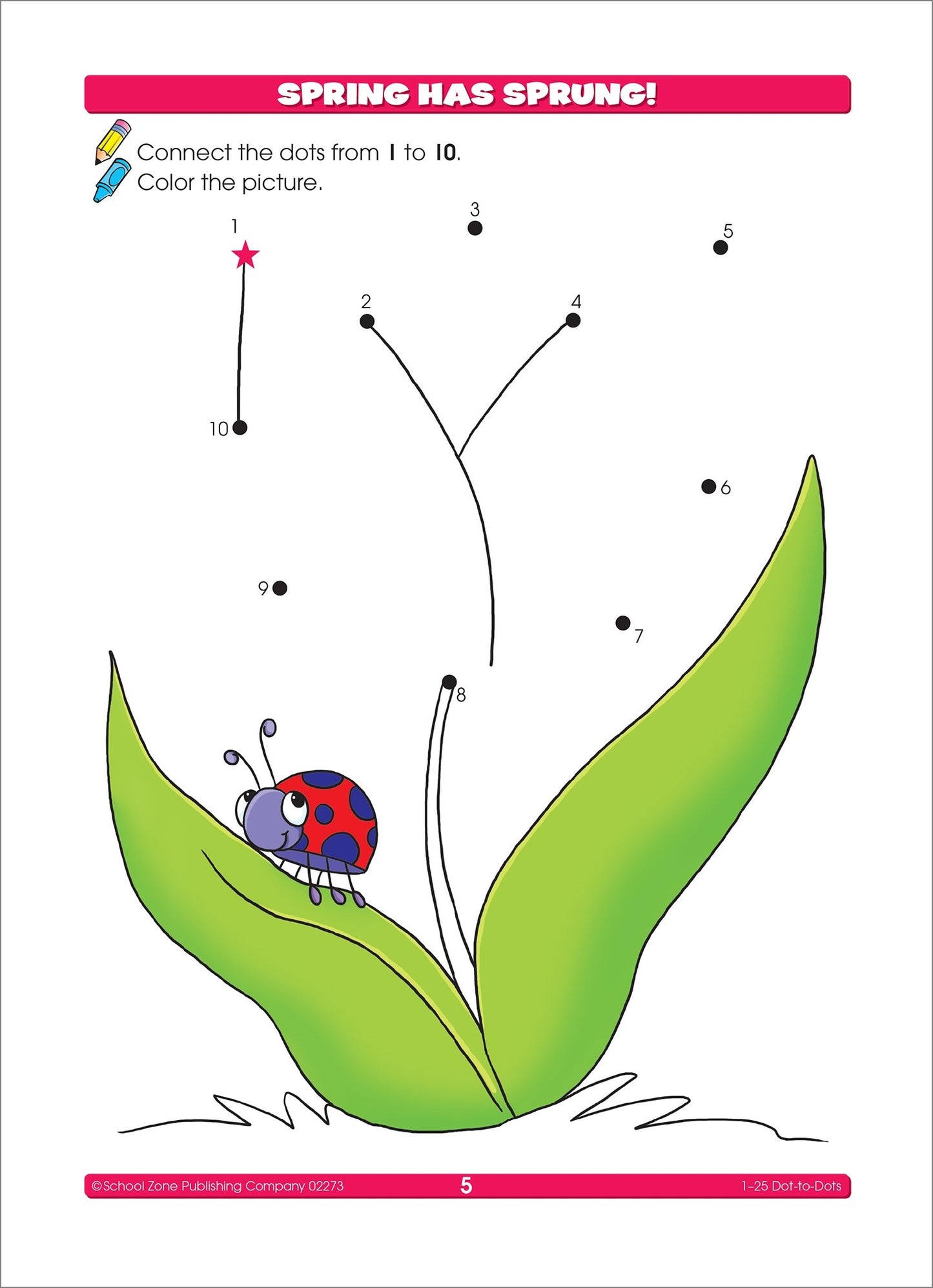 School Zone - Numbers 1-25 Dot-to-Dots Workbook - 64 Pages, Ages 3 to 5, Preschool to Kindergarten, Connect the Dots, Numerical Order, Counting, and More (School Zone Get Ready! Book Series)