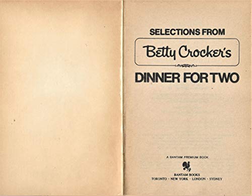 Selections from Betty Crocker's Dinner for Two