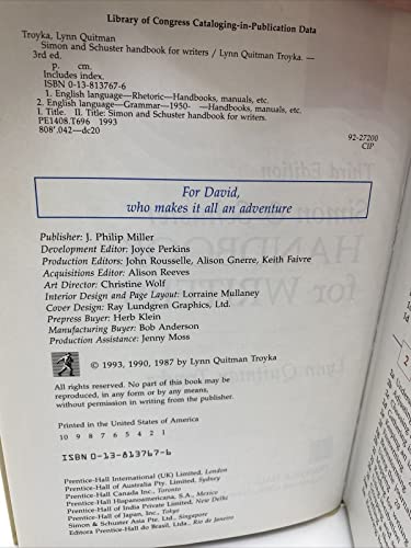 Simon and Schuster Handbook for Writers