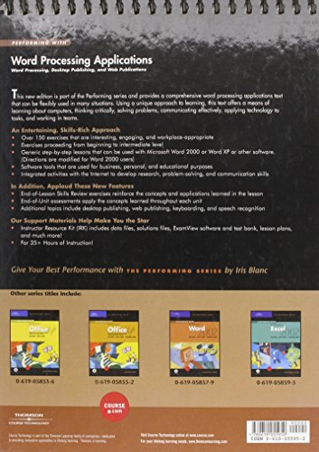 Performing with Word Processing Applications: Word Processing, Desktop Publishing, and Web Applications