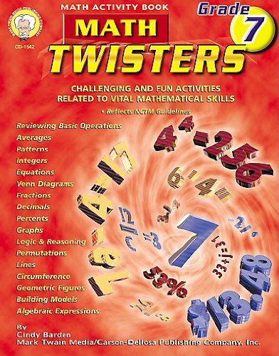 Math Twisters, Grade 7: Challenging and Fun Activities Related to Vital Mathematical Skills