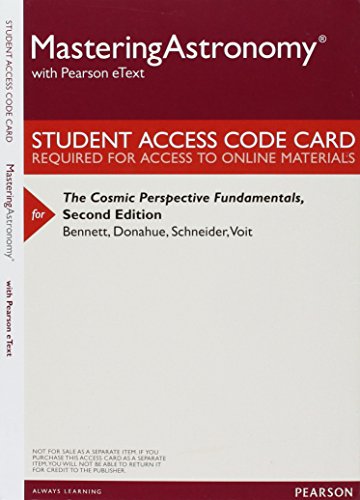 MaSteringAstronomy with Pearson eText - Valuepack Access Card - for the Cosmic Perspective Fundamentals