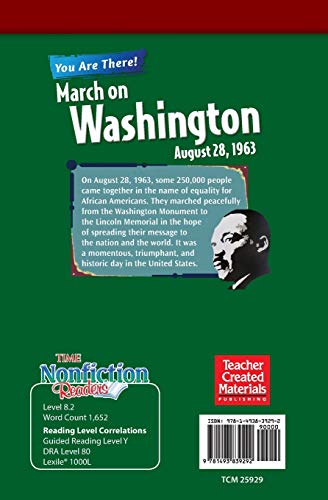 You Are There! March on Washington, August 28, 1963 (Time for Kids(r) Nonfiction Readers)