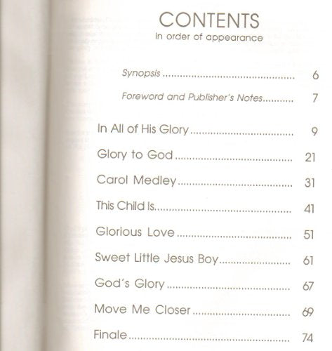 In All Of His Glory: A Christmas Musical
