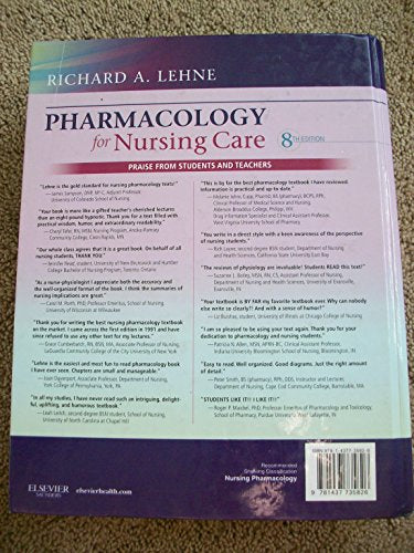 Pharmacology for Nursing Care