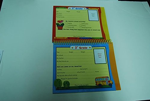 School Days School Memories Keepsake Album -- 8 pockets for storing treasured mementos --- space to attach school photos --- prompts to record details of each school year