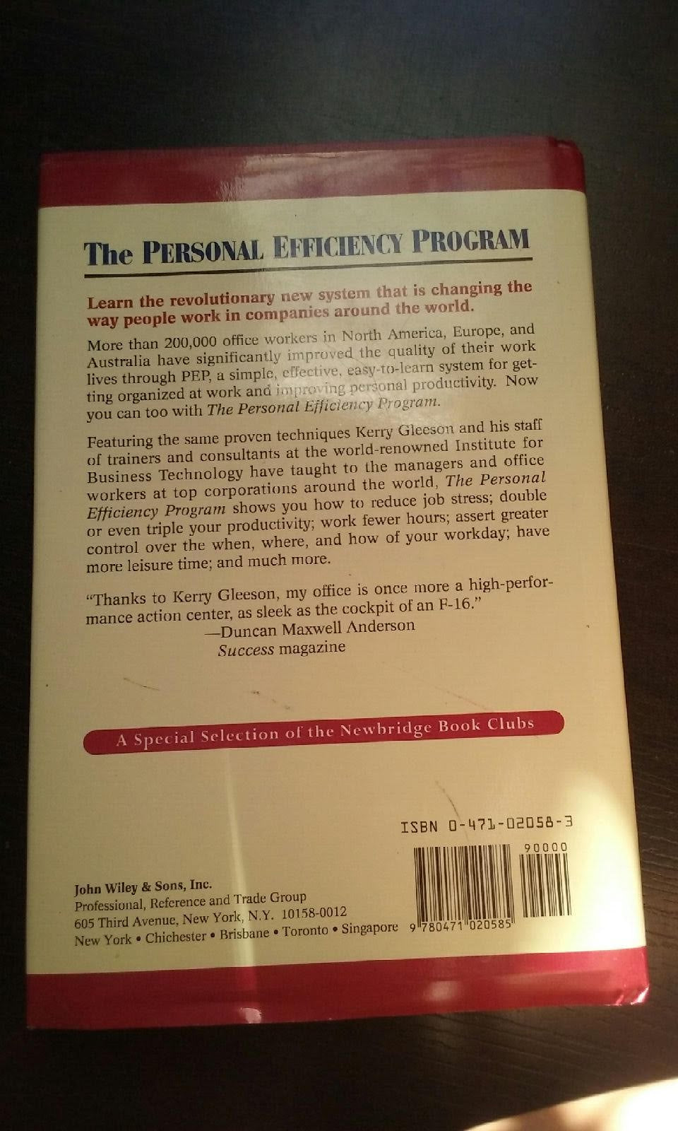 The Personal Efficiency Program: How to Get Organized to Do More Work in Less Time
