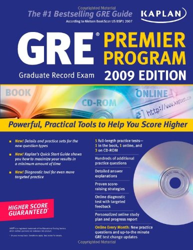 Kaplan GRE Exam 2009 Premier Program (w/ CD-ROM) - 8421
