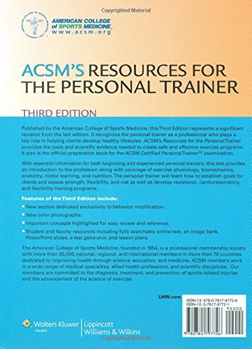 ACSM's Resources for The Personal Trainer