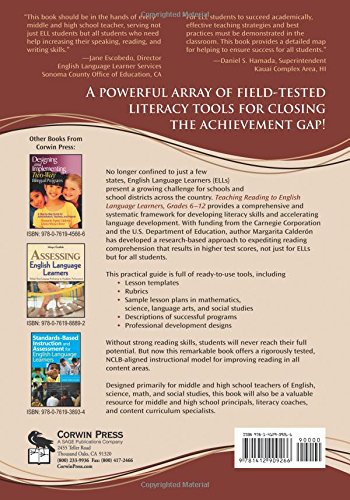 Teaching Reading to English Language Learners, Grades 6-12: A Framework for Improving Achievement in the Content Areas