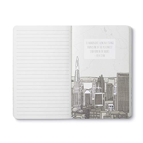 Write Now Journal by Compendium:"They should tell you when you're born: Have a suitcase heart, be ready to travel" - Gabrielle Zevin — A Softcover Journal with 128 Lined Pages, 5" x 8", (4671)