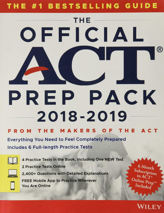 The Official ACT Prep Pack with 6 Full Practice Tests (4 in Official ACT Prep Guide + 2 Online)