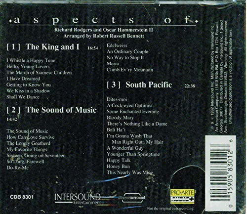 Aspects of Rodgers and Hammerstein: The King and I; The Sound of Music; South Pacific