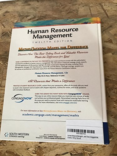 Human Resource Management (Available Titles CengageNOW)