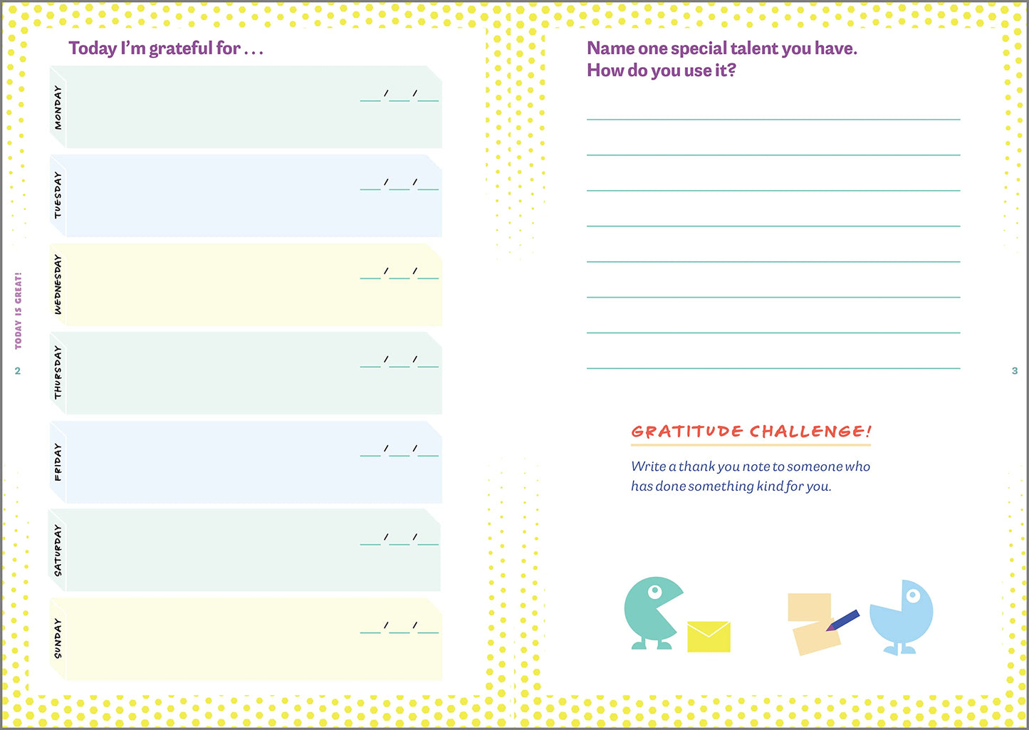 Today Is Great!: A Daily Gratitude Journal for Kids