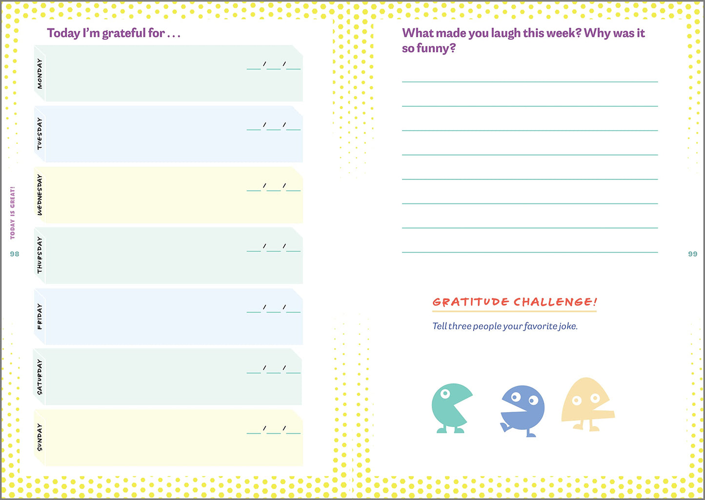 Today Is Great!: A Daily Gratitude Journal for Kids