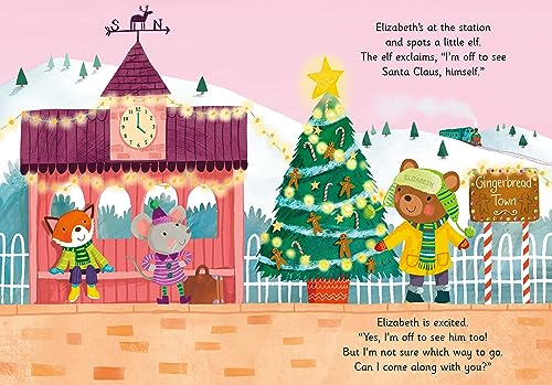 Elizabeth on the North Pole Express: A Personalized Christmas Picture Book Story for Toddlers and Kids (North Pole Express Bears)