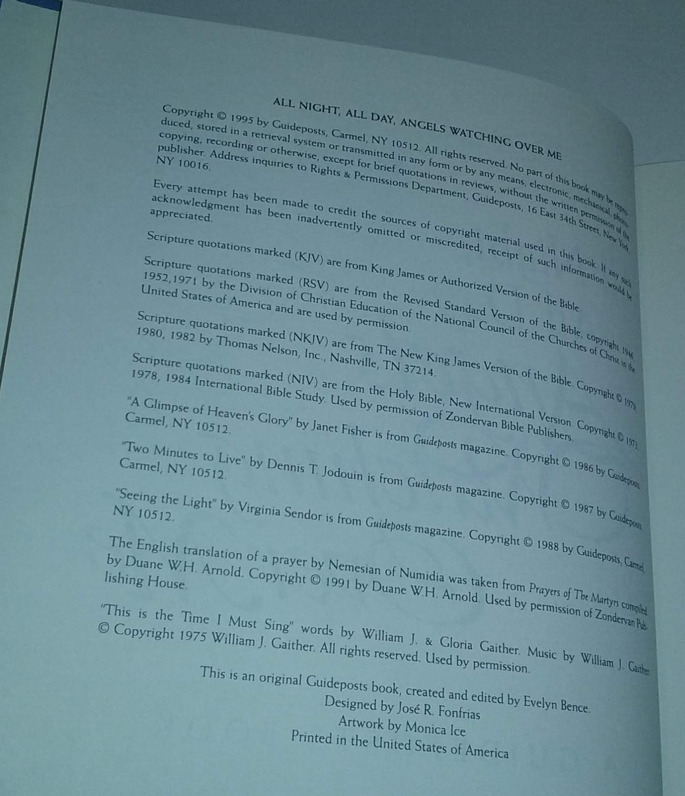 All Night, All Day Angels Watching Over Me:a Guideposts Book