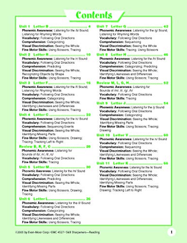 Skill Sharpeners Reading, Grade Pre-K