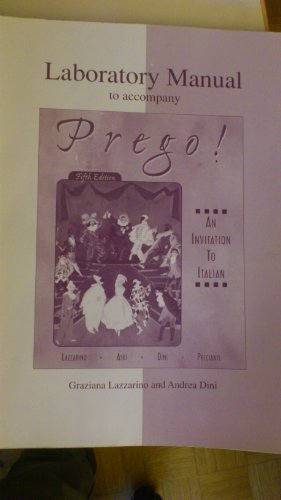 Laboratory Manual to accompany Prego! An Invitation to Italian - 3061