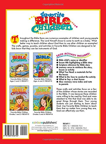 Favorite Bible Children: Ages 2&3