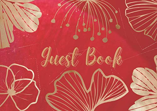 Wedding Guest Book Gold And Red: Guest Book For Wedding Red. Guest Book For Wedding Reception.