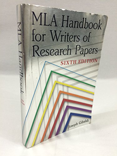 MLA Handbook for Writers of Research Papers