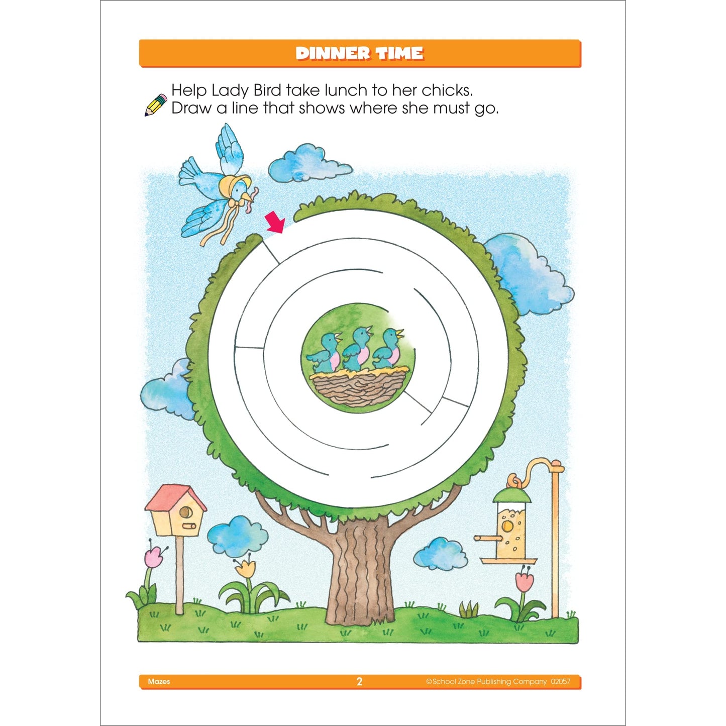 School Zone - Mazes Workbook - 32 Pages, Ages 3 to 5, Preschool, Kindergarten, Maze Puzzles, Wide Paths, Colorful Pictures, Problem-Solving, and More (School Zone Get Ready! Book Series)