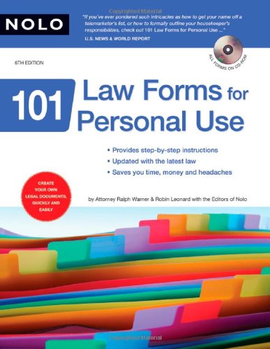 101 Law Forms for Personal Use (Book & CD-Rom)