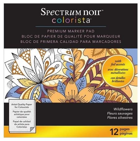 Spectrum Noir Colorista Premium Marker Pad, Wildflowers 6x6-Inch