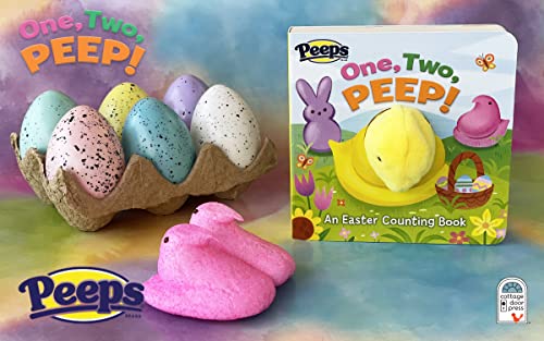One, Two, PEEP! Peeps Finger Puppet Board Book Easter Basket Gifts or Stuffer Ages 0-3